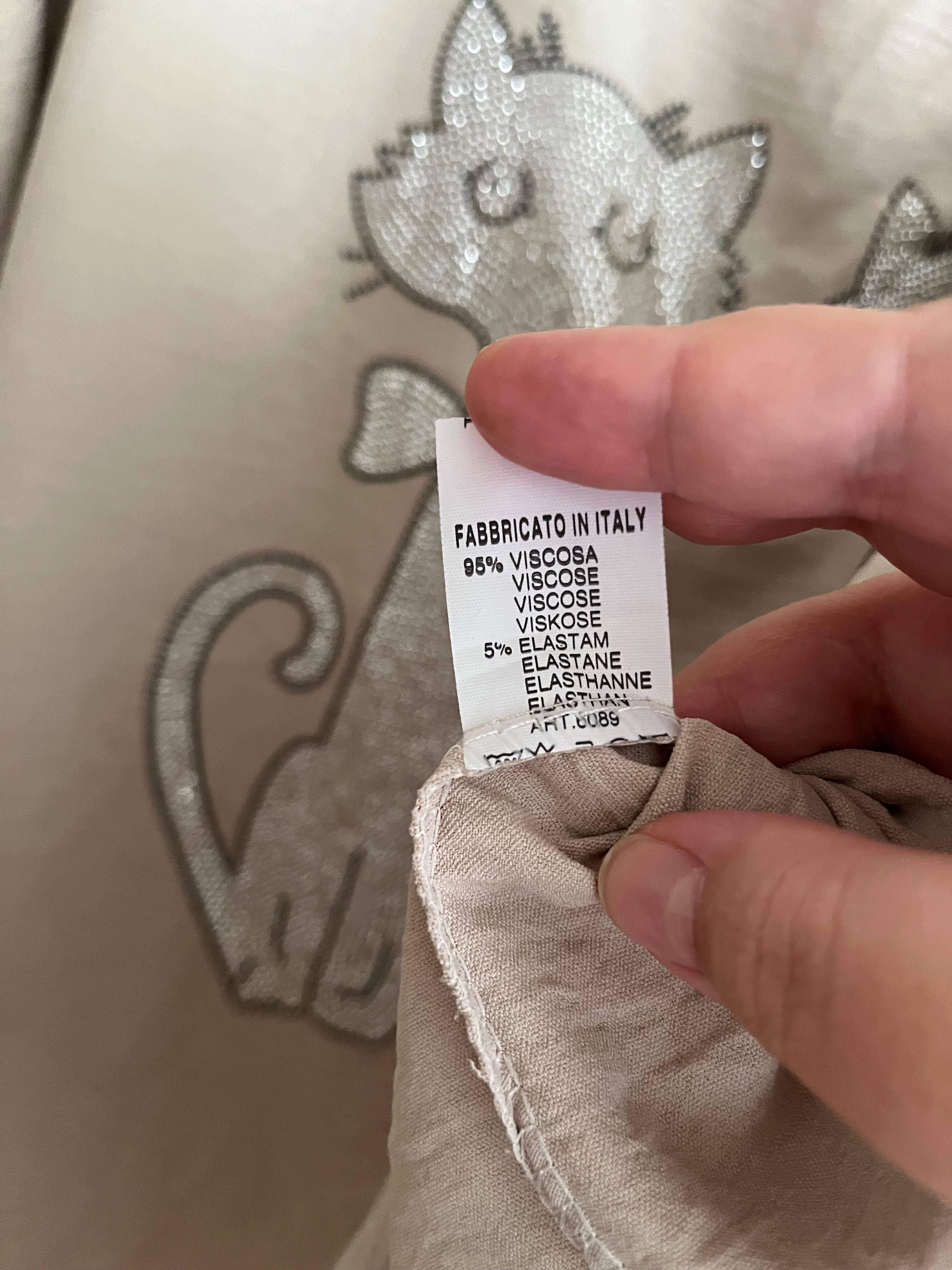 Bluzka damska z wiskozy koty