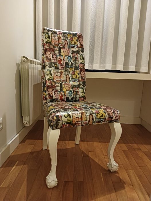 Cadeira estofada da Antarte