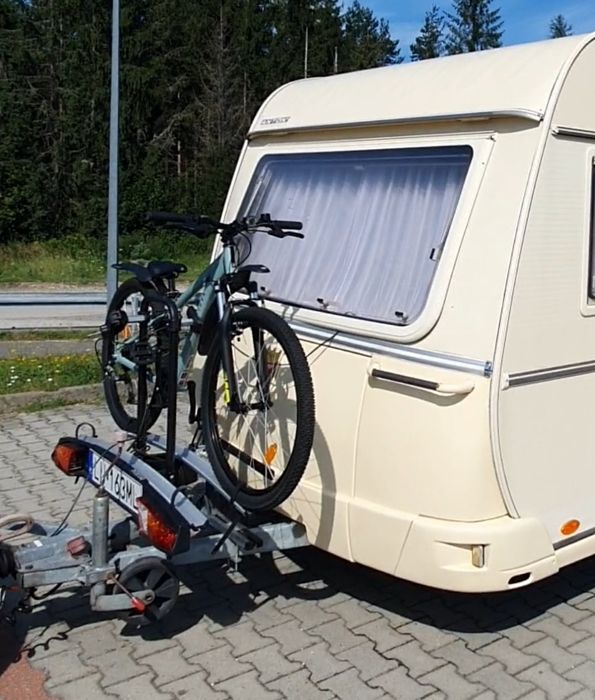 Adapter bagażnika na rower do przyczepy kempingowej