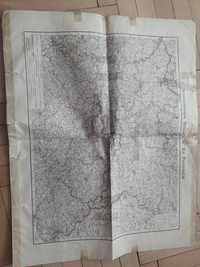 Stara mapa XIX-XXw Brandenburgia Szląsk i W  Ks Poznańskie oryginal