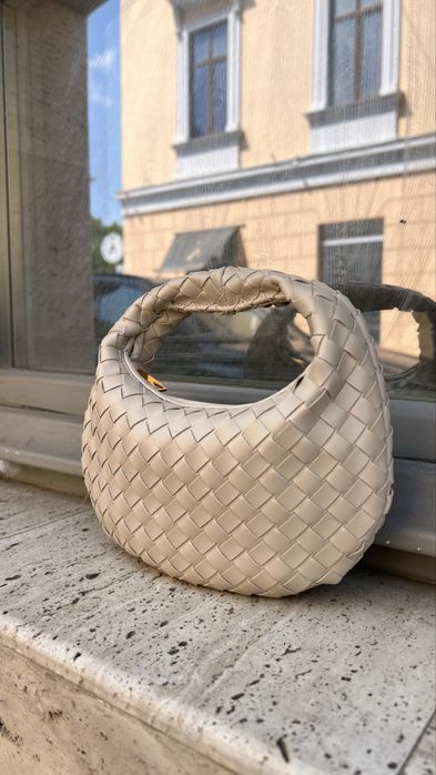 Кожаная сумка бургунди, боттега венета, плетенная шоко bottega veneta