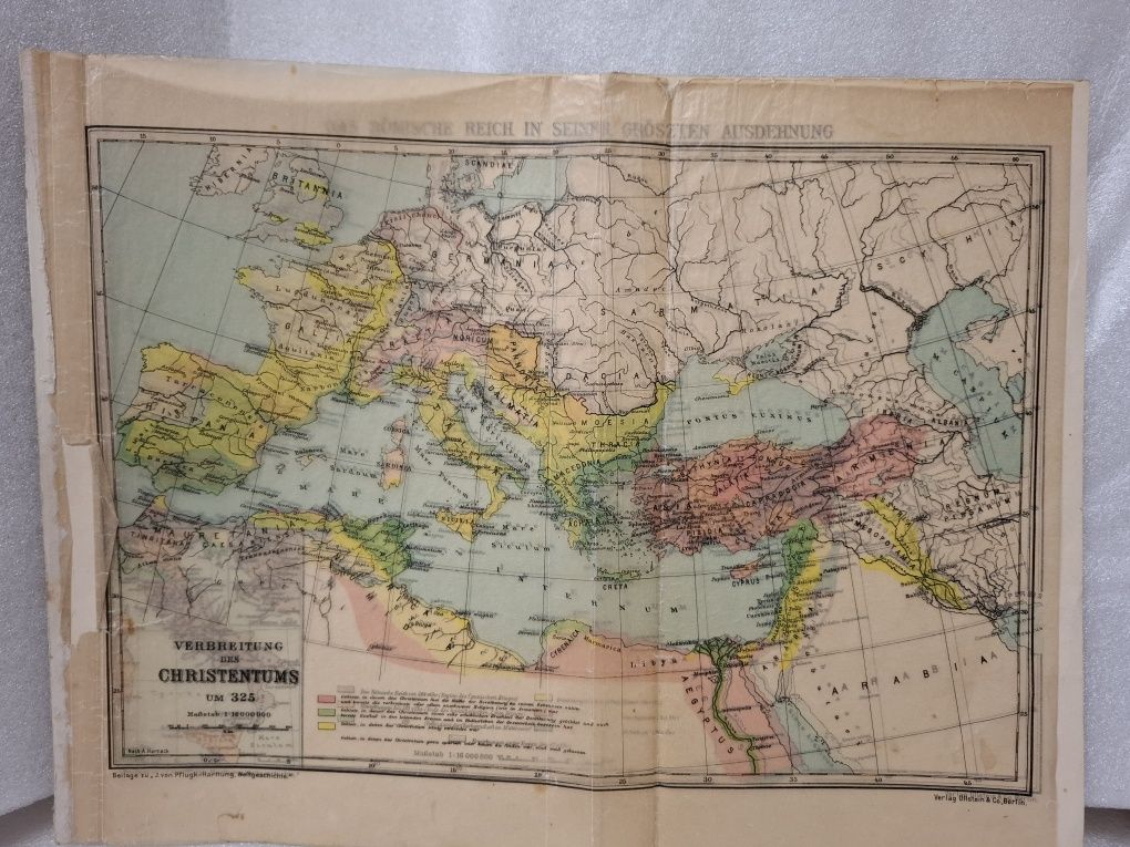 Mapa Cesarstwa Rzymskiego wydana Berlin przed ll wś