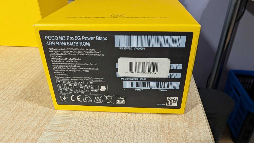 Poco M3 Pro 5G 4/64GB idealny stan, jak NOWY, komplet!