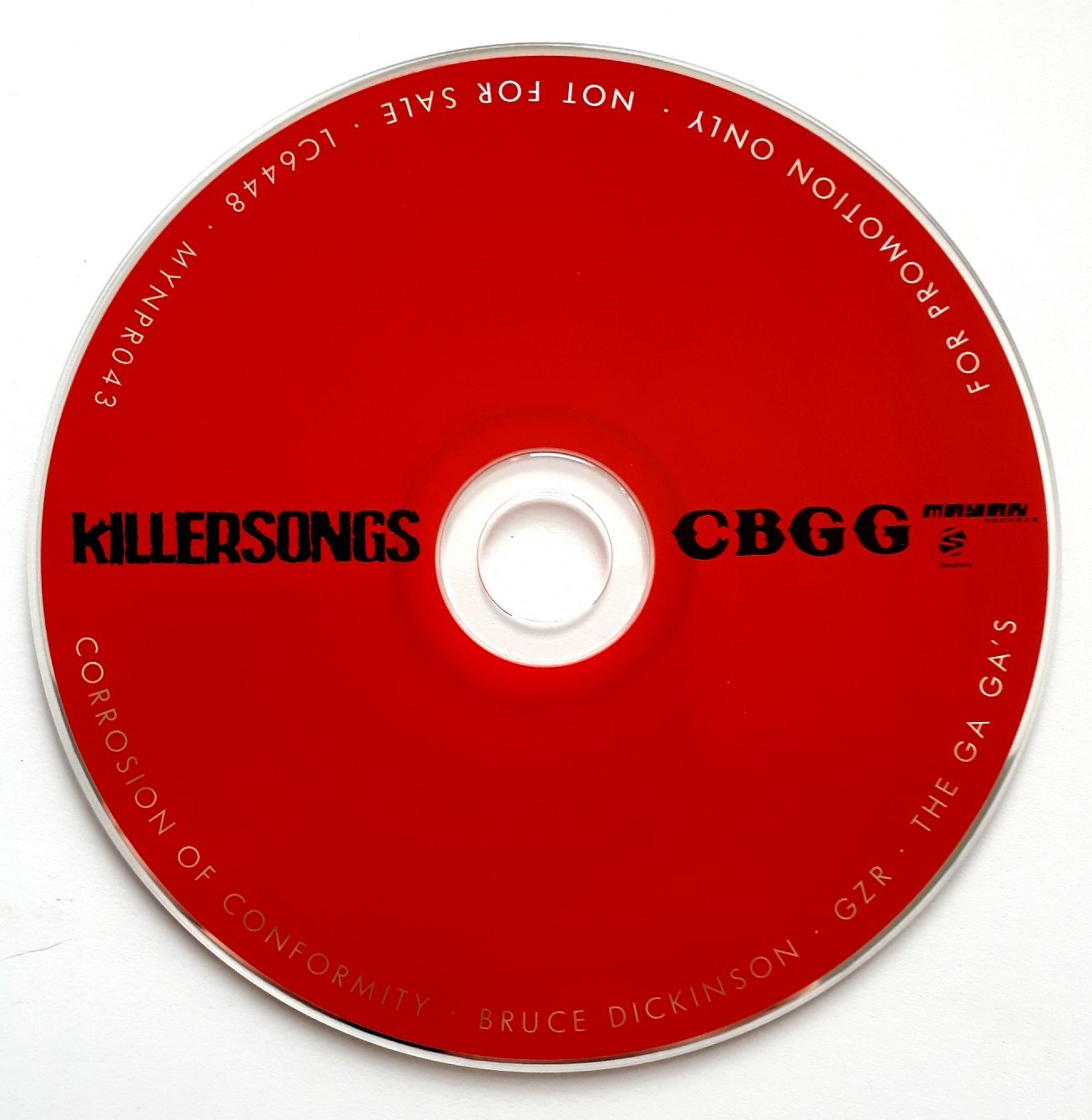 Killersongs CBGG Bruce Dickinson GZR The GaGa's COC 2005r Promo