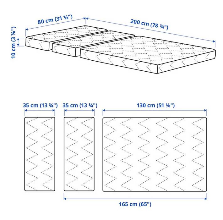 Cama Extensível IKEA MINNEN + Colchão VIMSIG