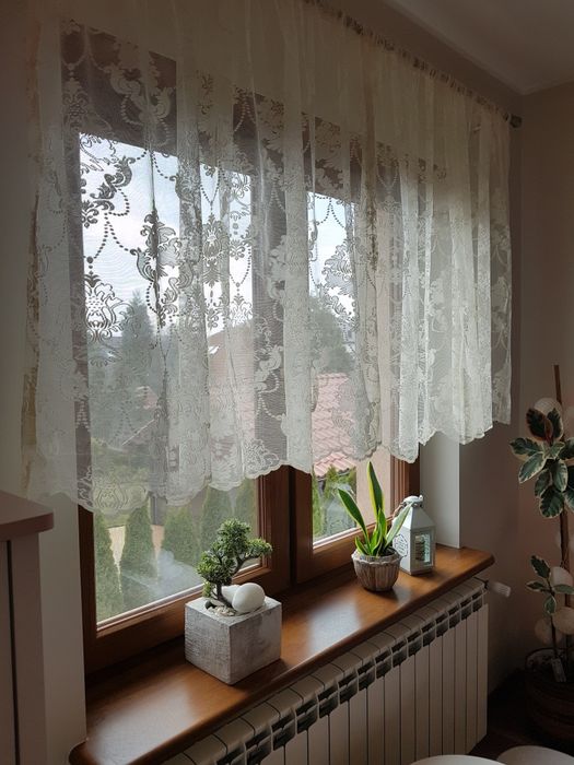 Firanka koronkowa 2x 120cm x 140cm