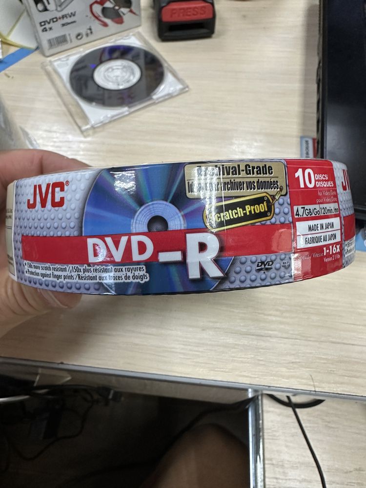 Диски JVC DVD-R для архивации данных