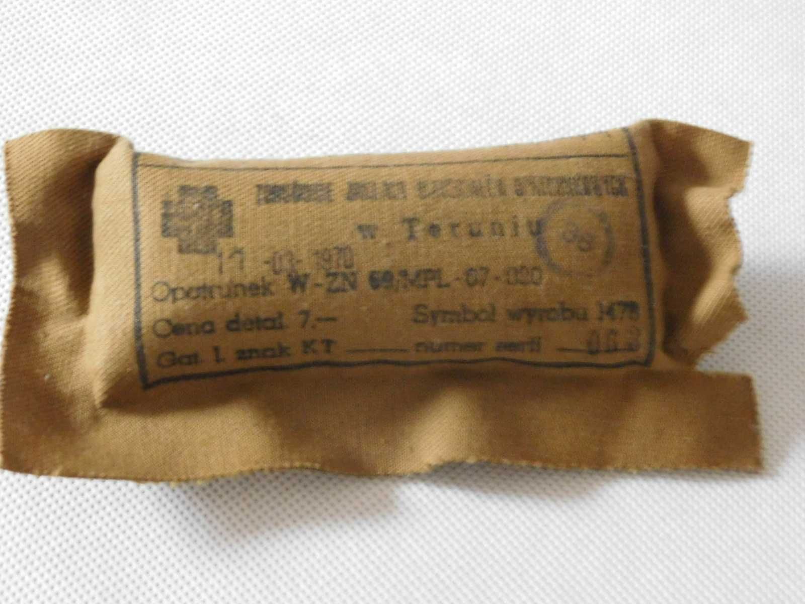 Opatrunek wojskowy bandaż W-ZN-69 1970 LWP