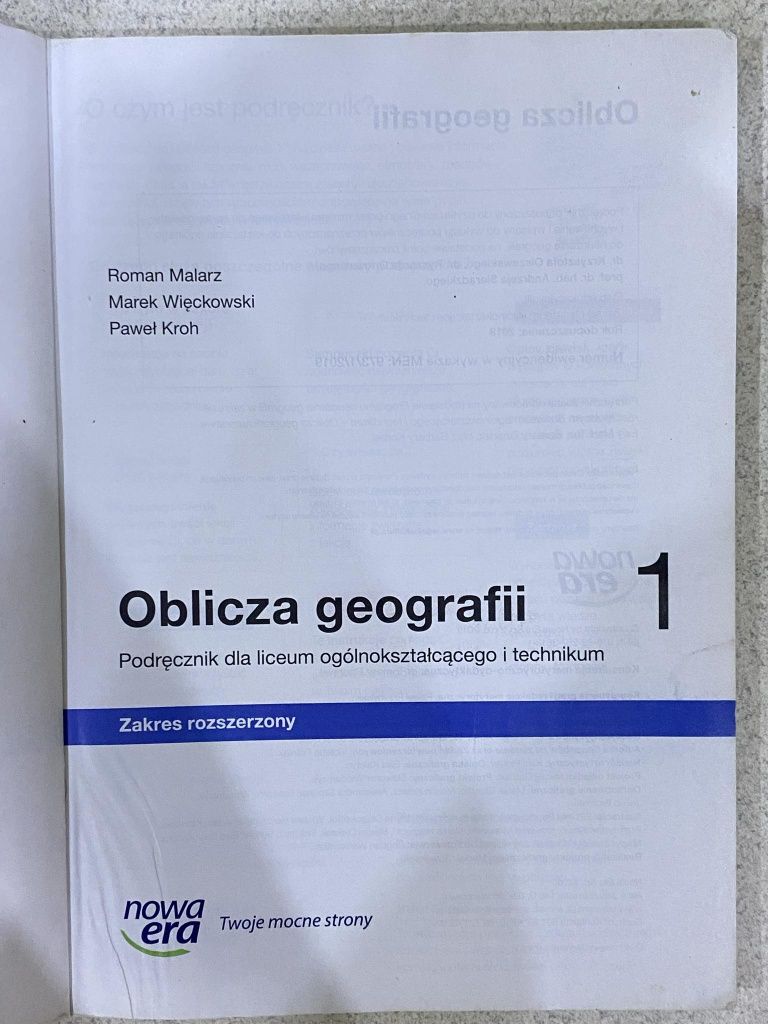 Oblicza geografii 1 zakres rozszerzony