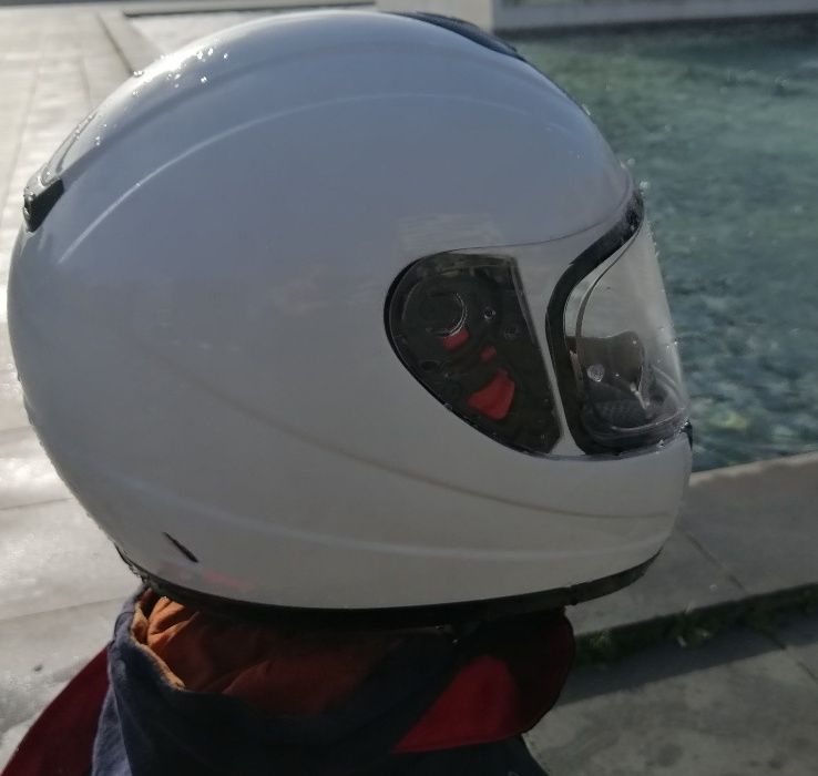 Capacete de mota infantil para criança MT Helmets Thunder Branco (M)