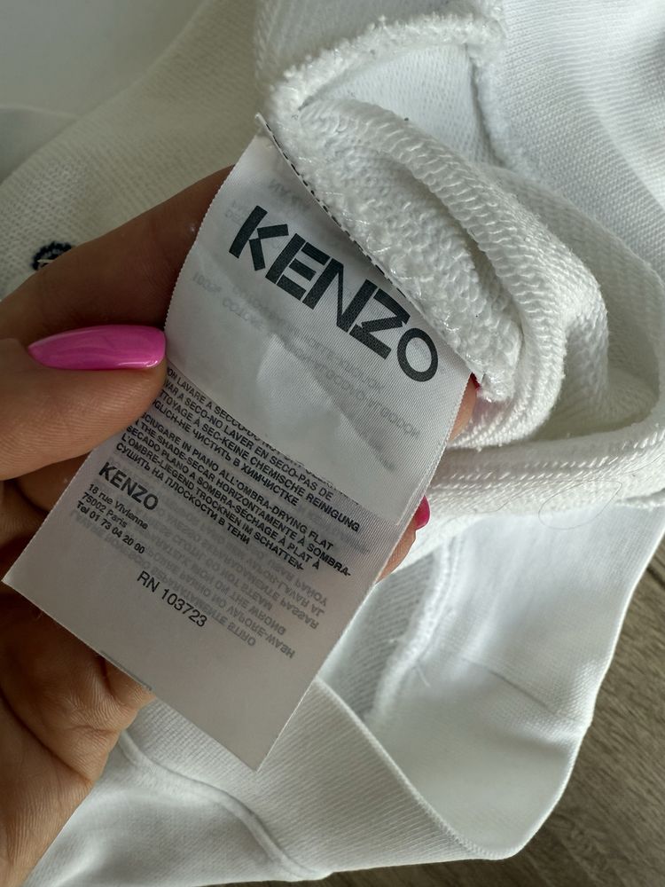 Kenzo свитшот оригинал S размер белый женский