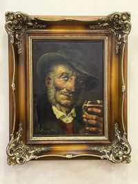 Картина Старовинна «Портрет чоловіка з келихом вина»