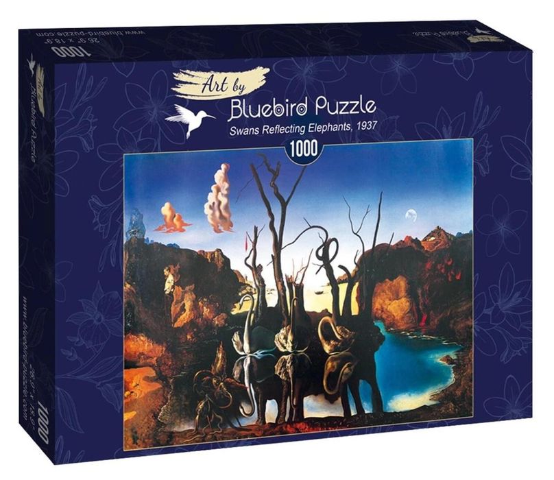 Puzzle 1000 Salvador Dali, Łabędzie, 1937 pudełko,330x240x40 mm