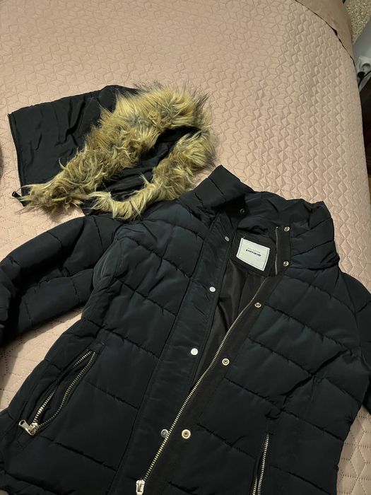 Casaco com capucho azul M