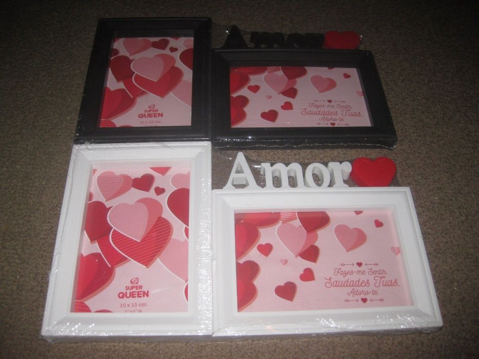 2 Porta Fotos "Amor" Novo e Embalado!