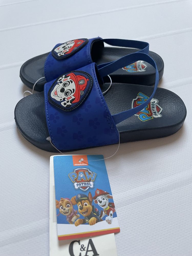 27 28 C&A Paw Patrol Psi Patrol Marshall sandały sandałki klapki gumka
