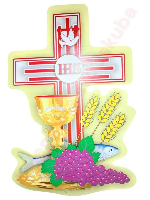 Emblemat eucharystyczny - duży, wzór 4, Komunia Św, Boże Ciało