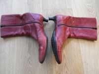Czerwone kozaki COACH 38/39 24.5cm Skóra* botki buty wysokie