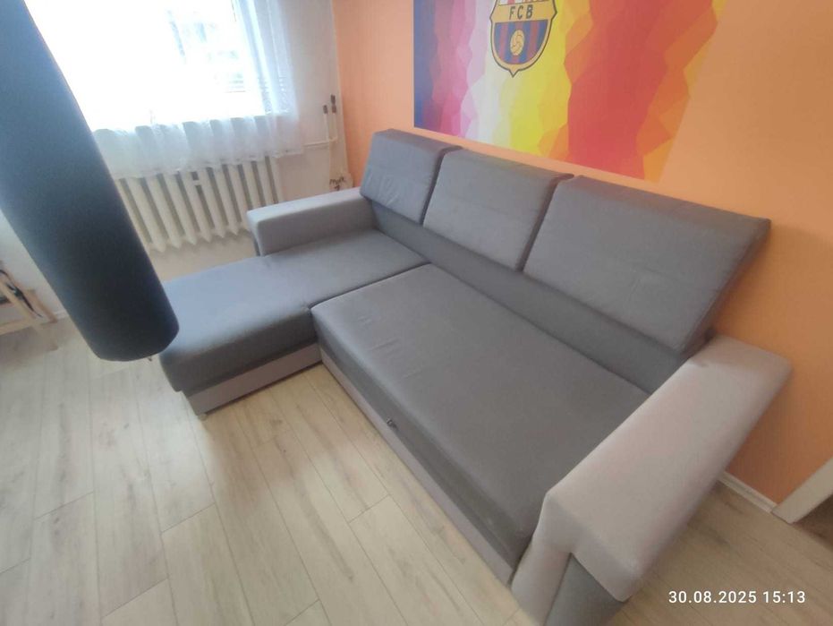 Narożnik, wypoczynek WERXAL kolor szary / popielaty 250x200 cm