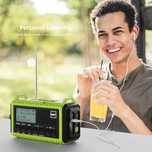 Radio korbowe DAB/FM z akumulatorem 5000 mAh,solarne.
