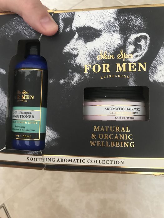 Чоловічий подарунковий набір шампунь+ воск для укладки волосся