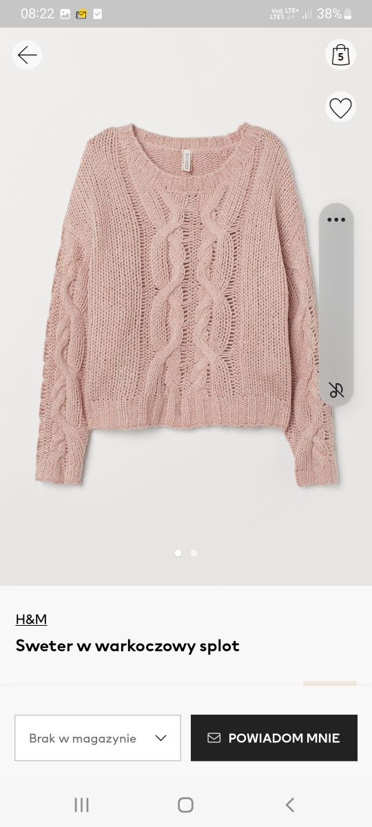 Sweter H&M rozm 36