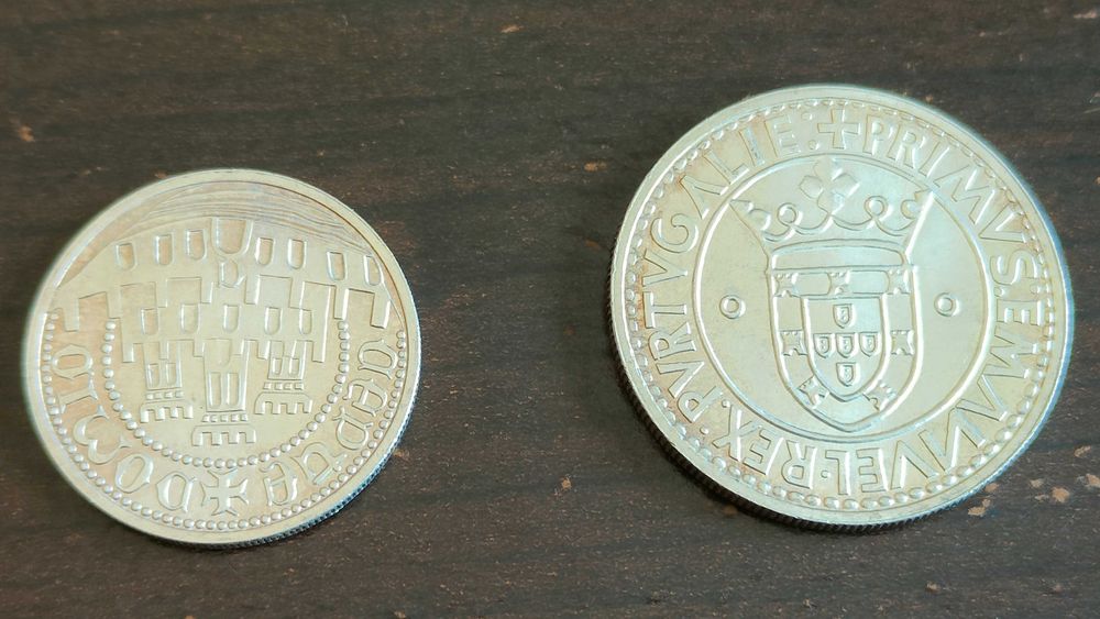 Moedas de 750$00 e 500$00 descobrimentos e renascimento