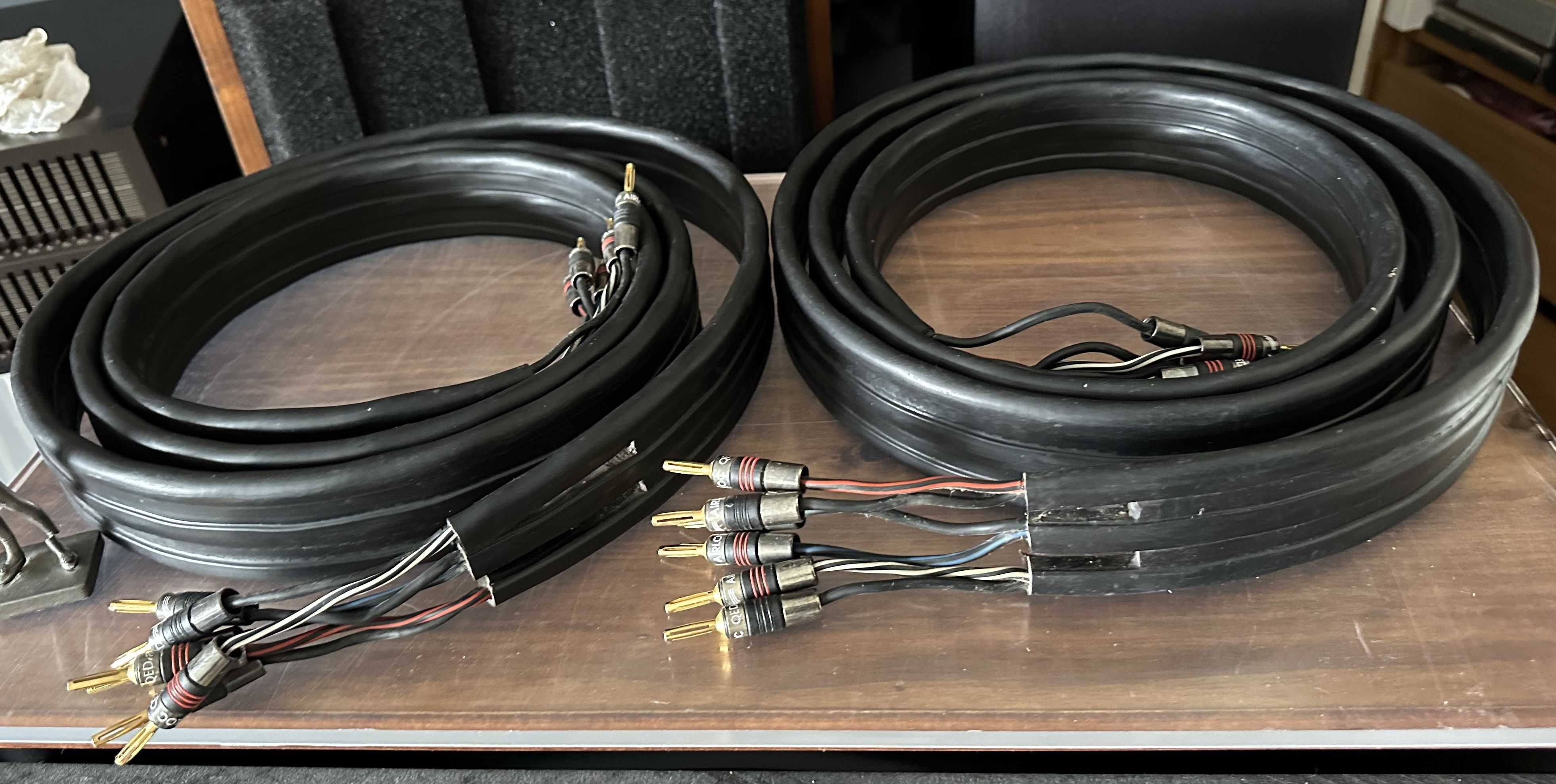 Linn K600 cabos de coluna para Triamplificação com fichas Airlock Qed