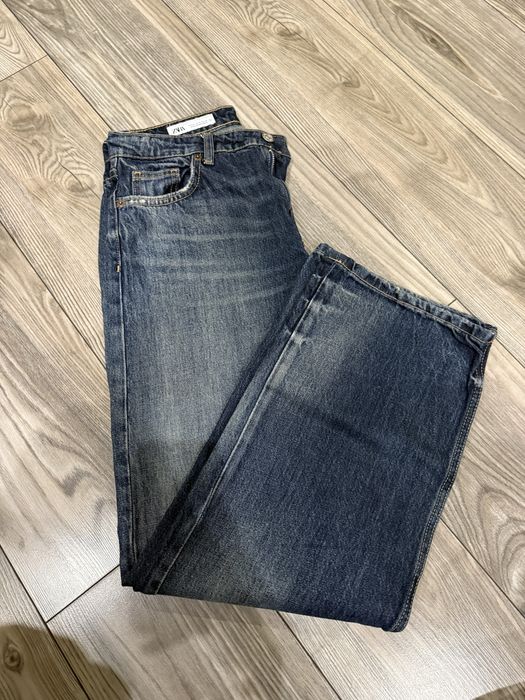 Джинсы Zara baggy S темно синего цвета