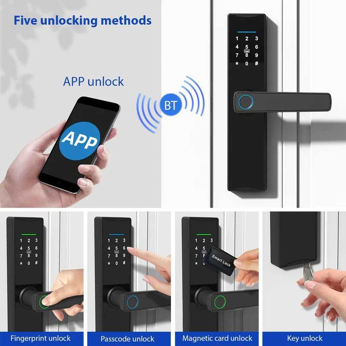 Smart Lock blokada drzwi APP/odcisk palca/hasło/karta/klucz