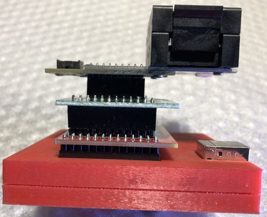 Переходник BGA153/169 eMMC и  BGA63 OneNAND от RT809H для ENTT