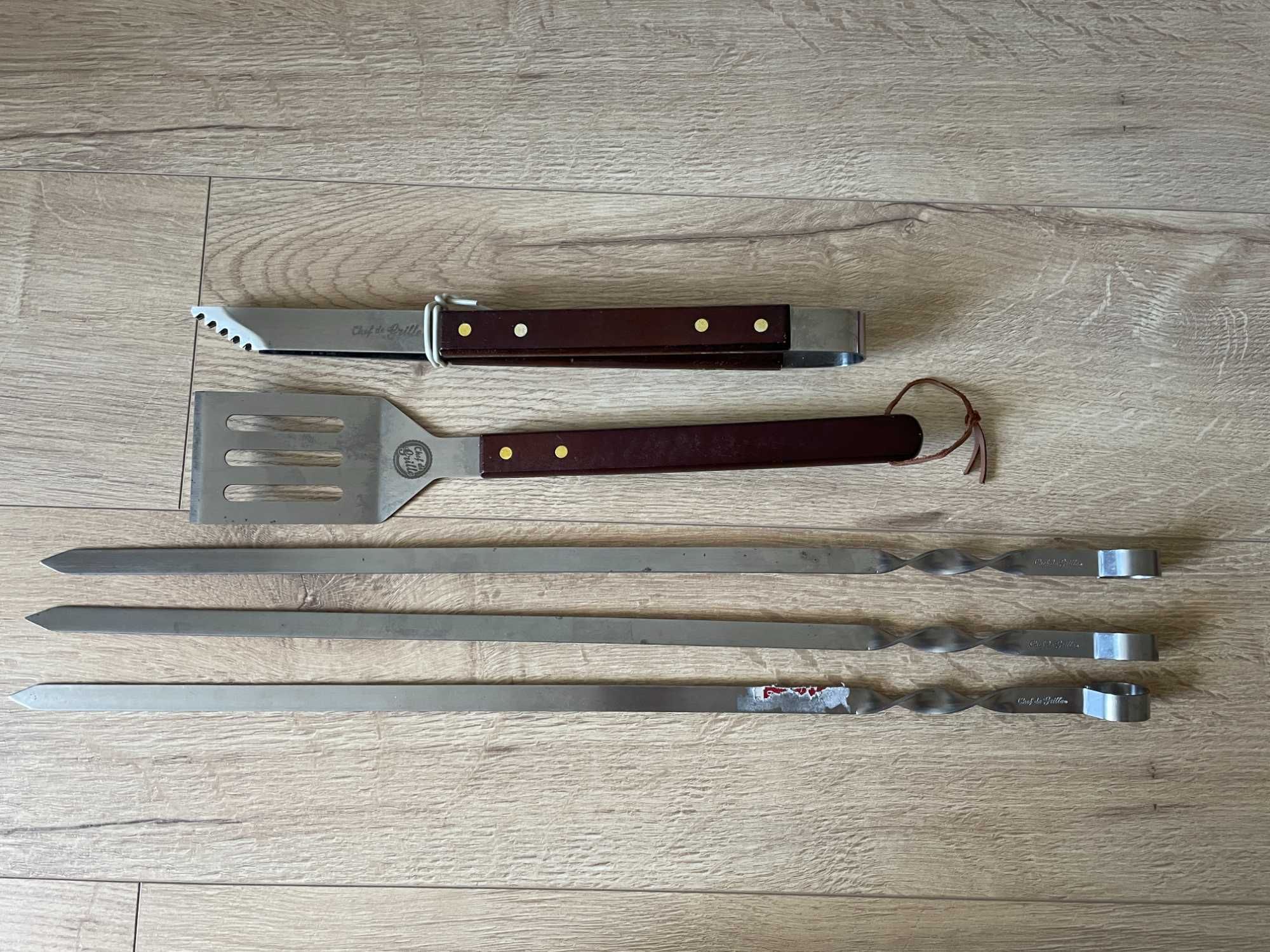Комплект для мангалу Chef de Grille, лопатка, шампури, щипці