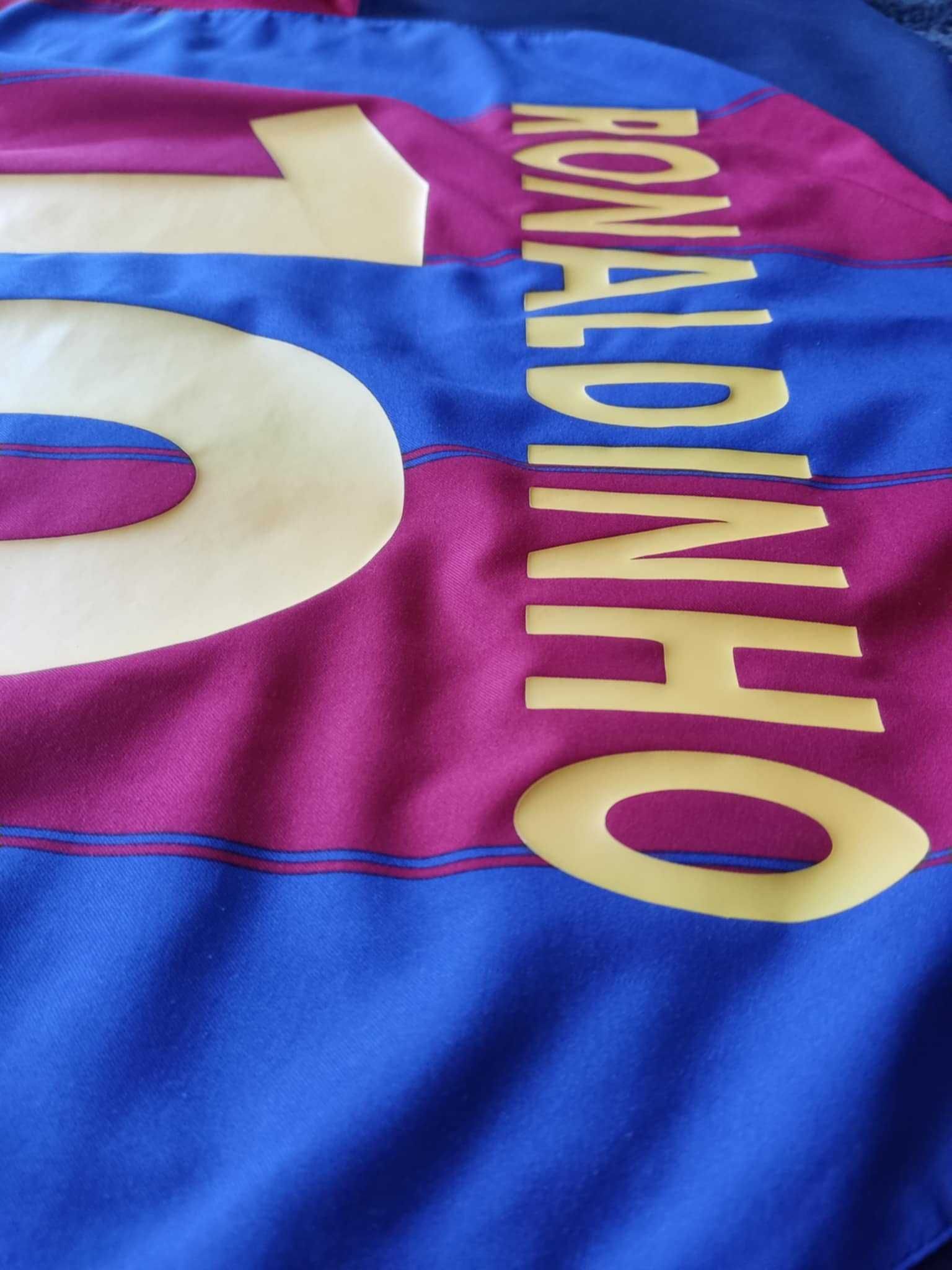 Ronaldinho Barcelona L, oryginalna koszulka 03/04