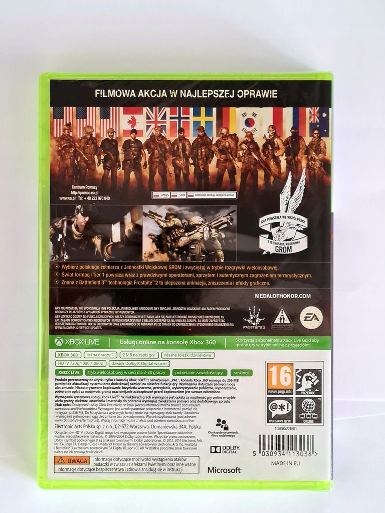 Xbox360 Medal Of Honor Warfighter Polski Dubbing