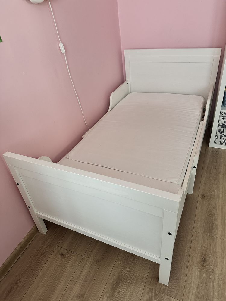 Łóżko rozsuwane IKEA SUNDVIK + Materac INNERLIG 3 cz.
