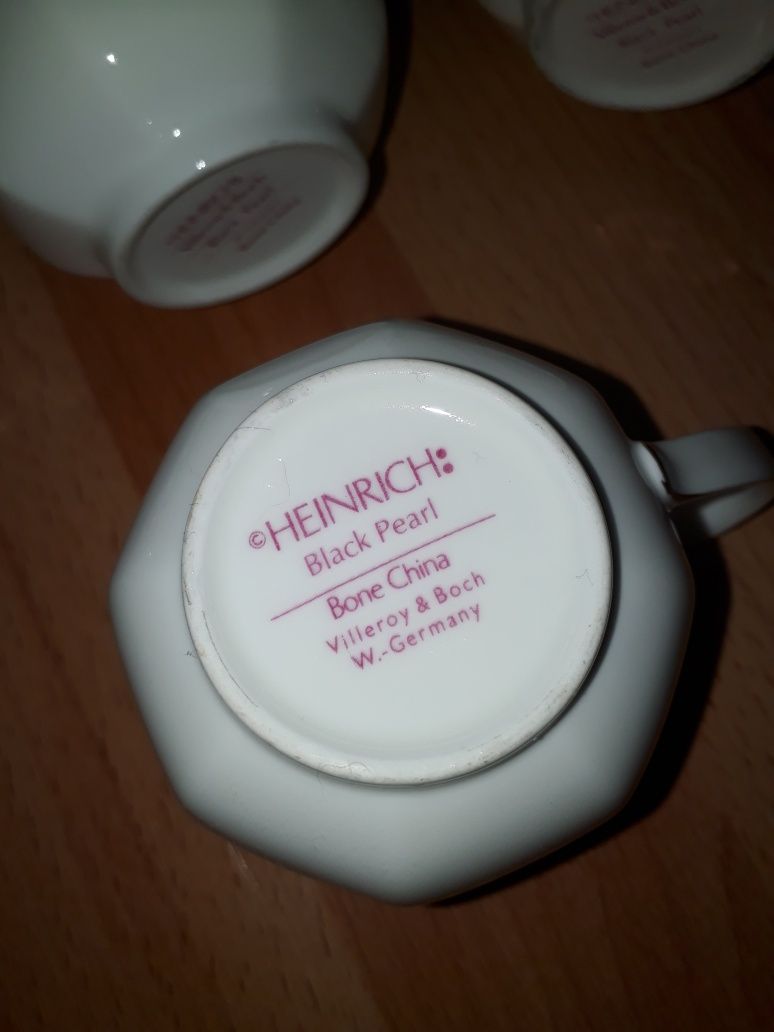 Piękna porcelana Villeroy&Boch Heinrich Black Pearl.Germany.11+15 szt.