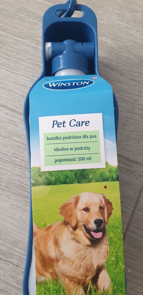 Automatyczna smycz linkowa flexi 5m + butelka podróżna dla psa - zest