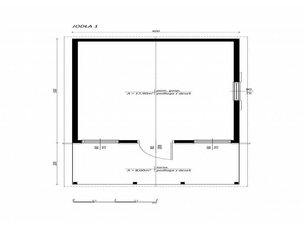 Domek ogrodowy, domek letniskowy, domki drewniane, 4x5m + 2m taras