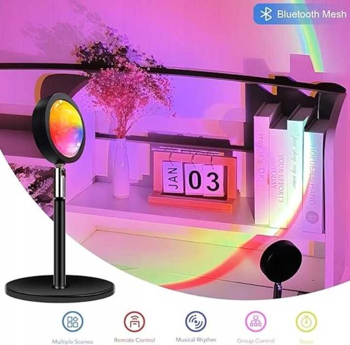 Lampa projekcyjna Sunset GY Bluetooth Mesh LED sterowana aplikacją