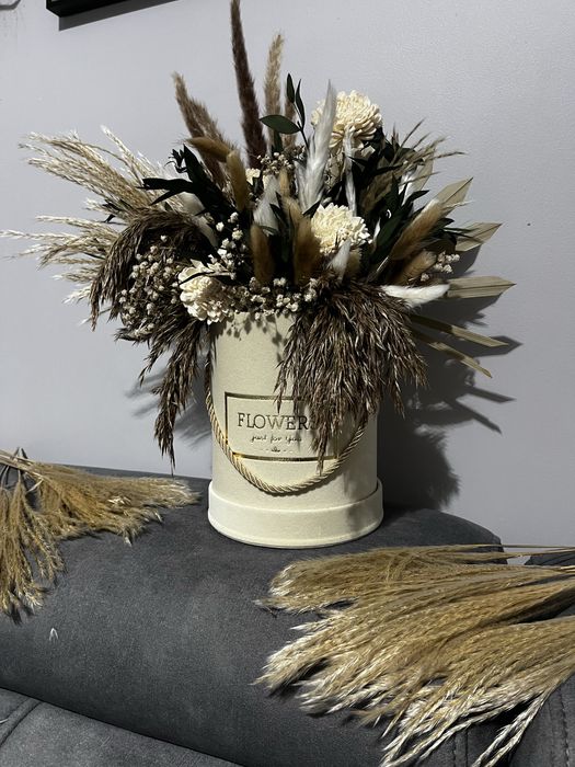 Flowerbox z suszem / flowerbox z suszonymi trawami