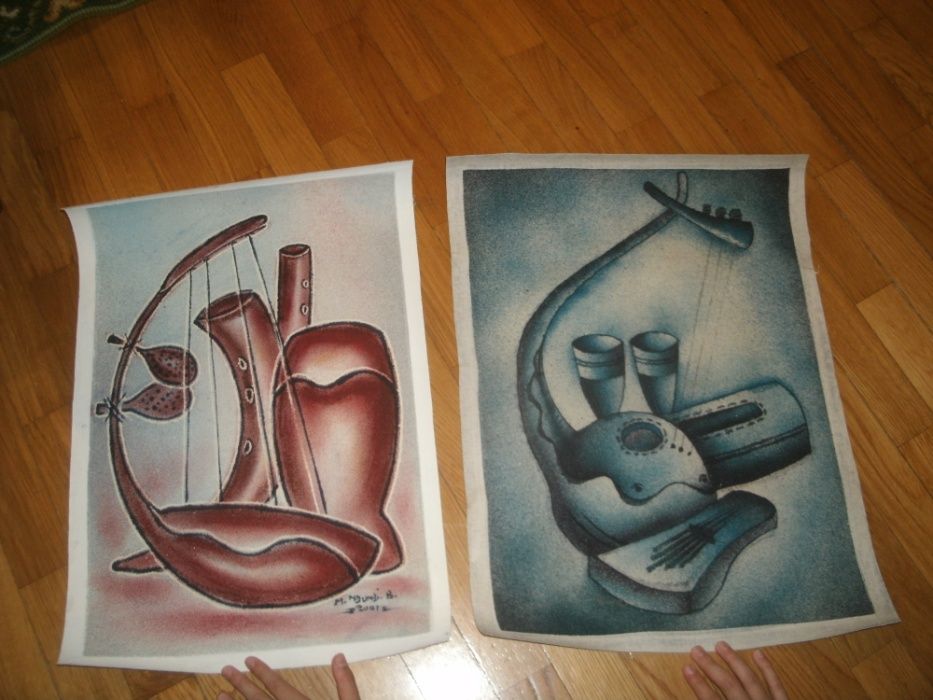 Pinturas africanas em areia - 10 euros cada