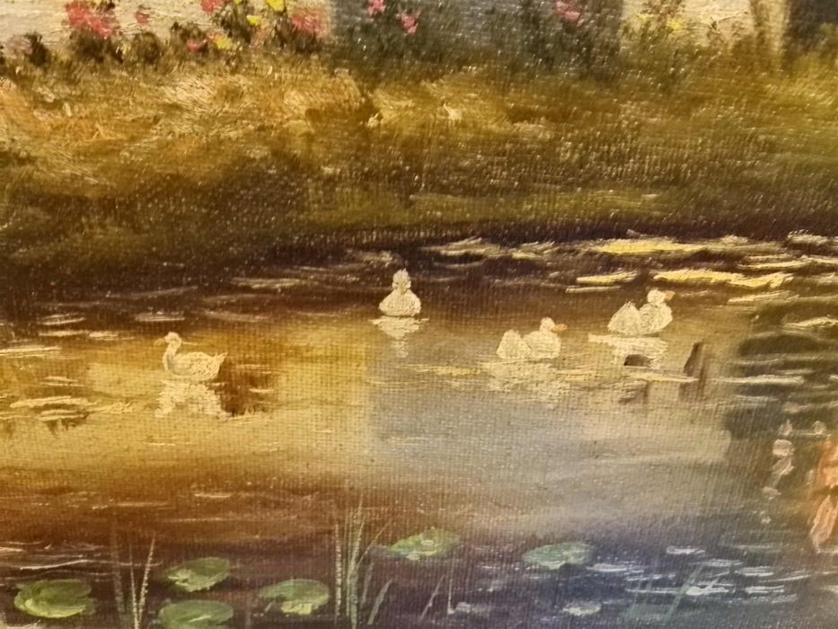 Stary obraz na płótnie Hans Peter Engmann (1879 -1938) .