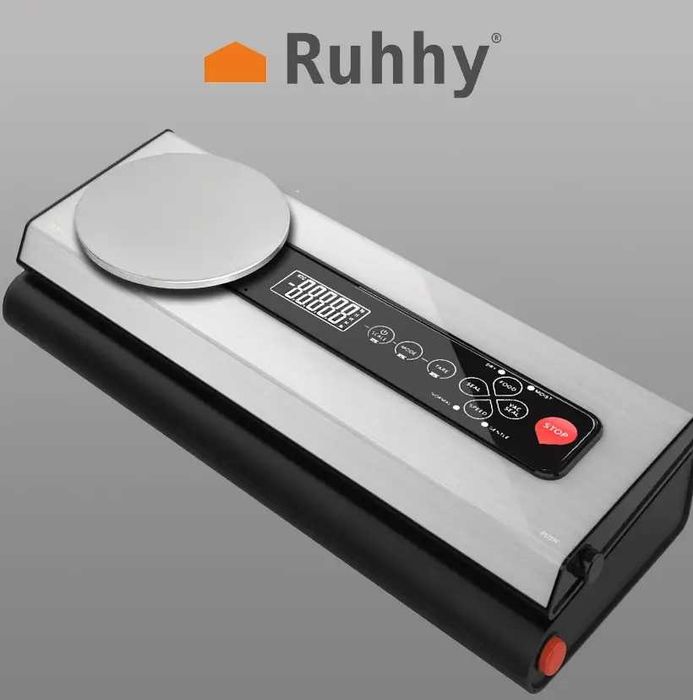 Вакууматор для дома Пакувальний апарат + ваги 5 пак.9 рул. Ruhhy 22533