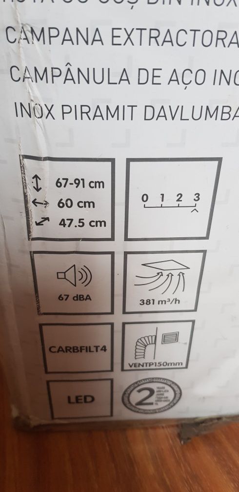 Okap  inox 60 cm