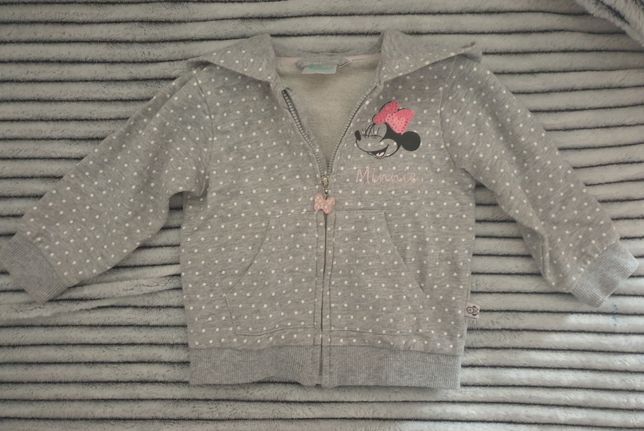 Bluza szara w biale kropki Disney roz. 74 firmy Cool Club