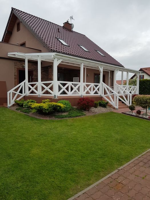 Zadaszenie tarasu, pergola, żaluzje drewniane,