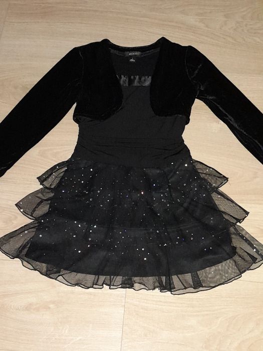 128/134 Sukienka dziewczęca Halloween Bal Przebierańców czarownica