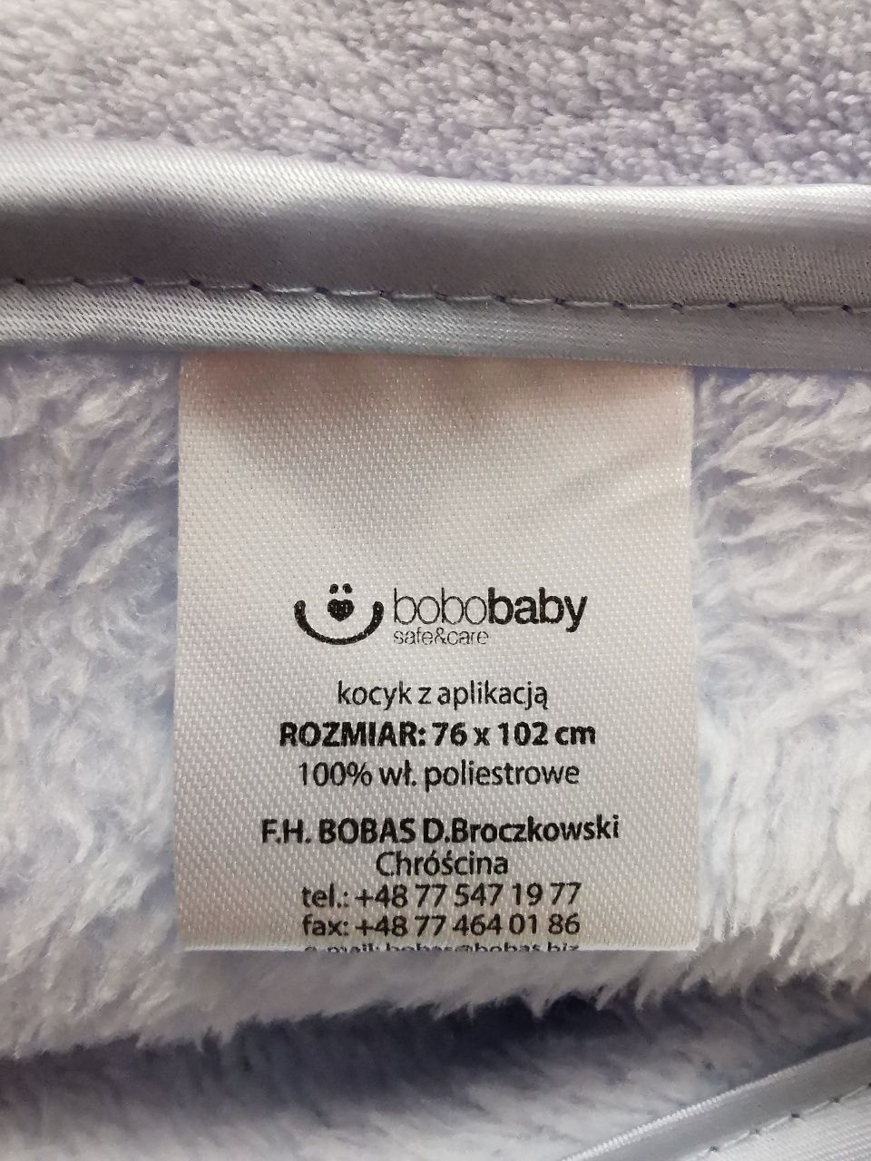 Nowy kocyk Bobobaby 76x102 cm