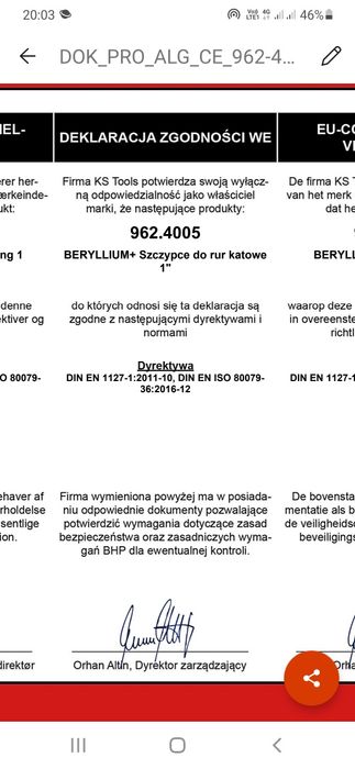 Nieiskrzący klucz do rur 1" BERYLLIUM KS TOOLS 962.4005