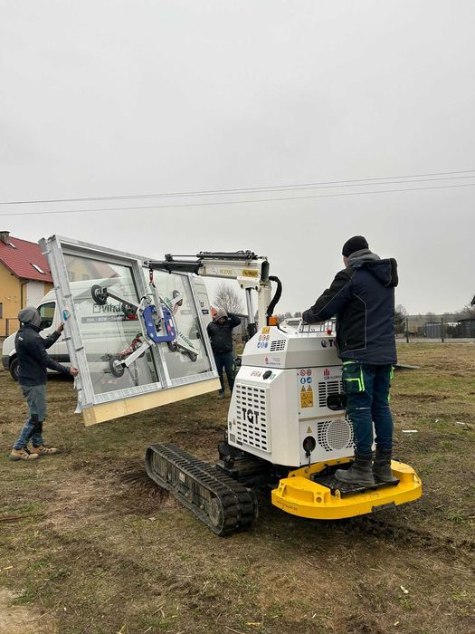 Mini żuraw dźwig pająk, manipulator do szyb/ okien i inne